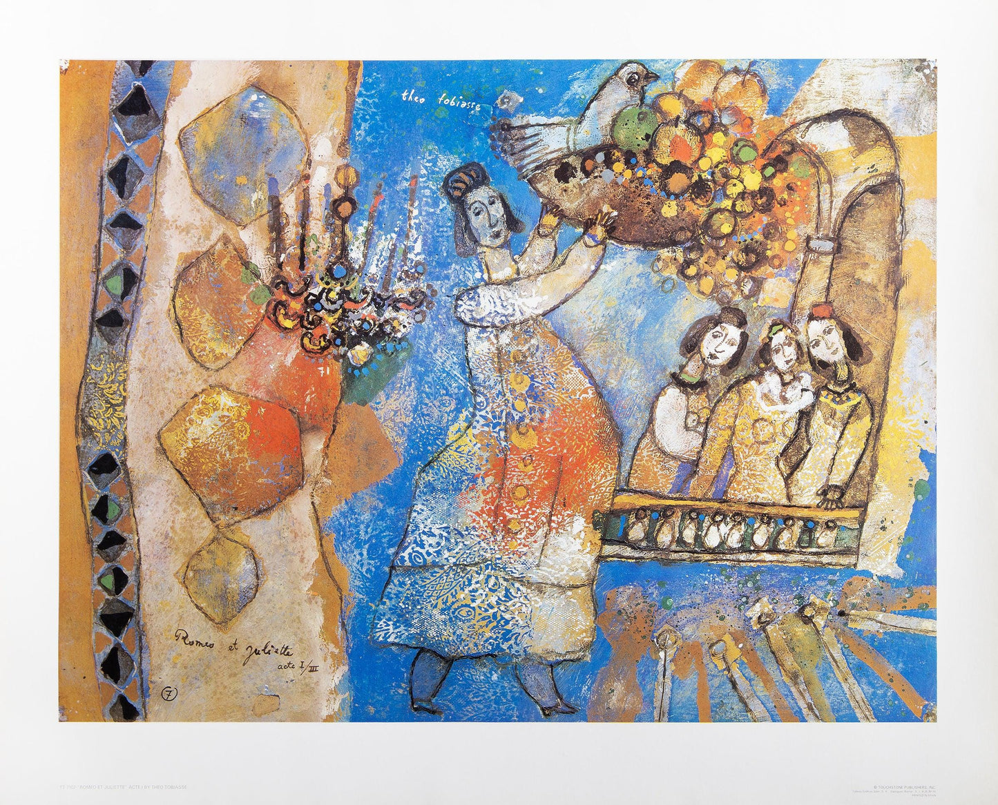 Tho Tobiasse, Romeo And Juliette I, Original Edition Offset Lithograph