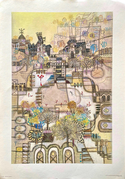 Heshi Yu, Skaters, Original Edition Offset Lithograph