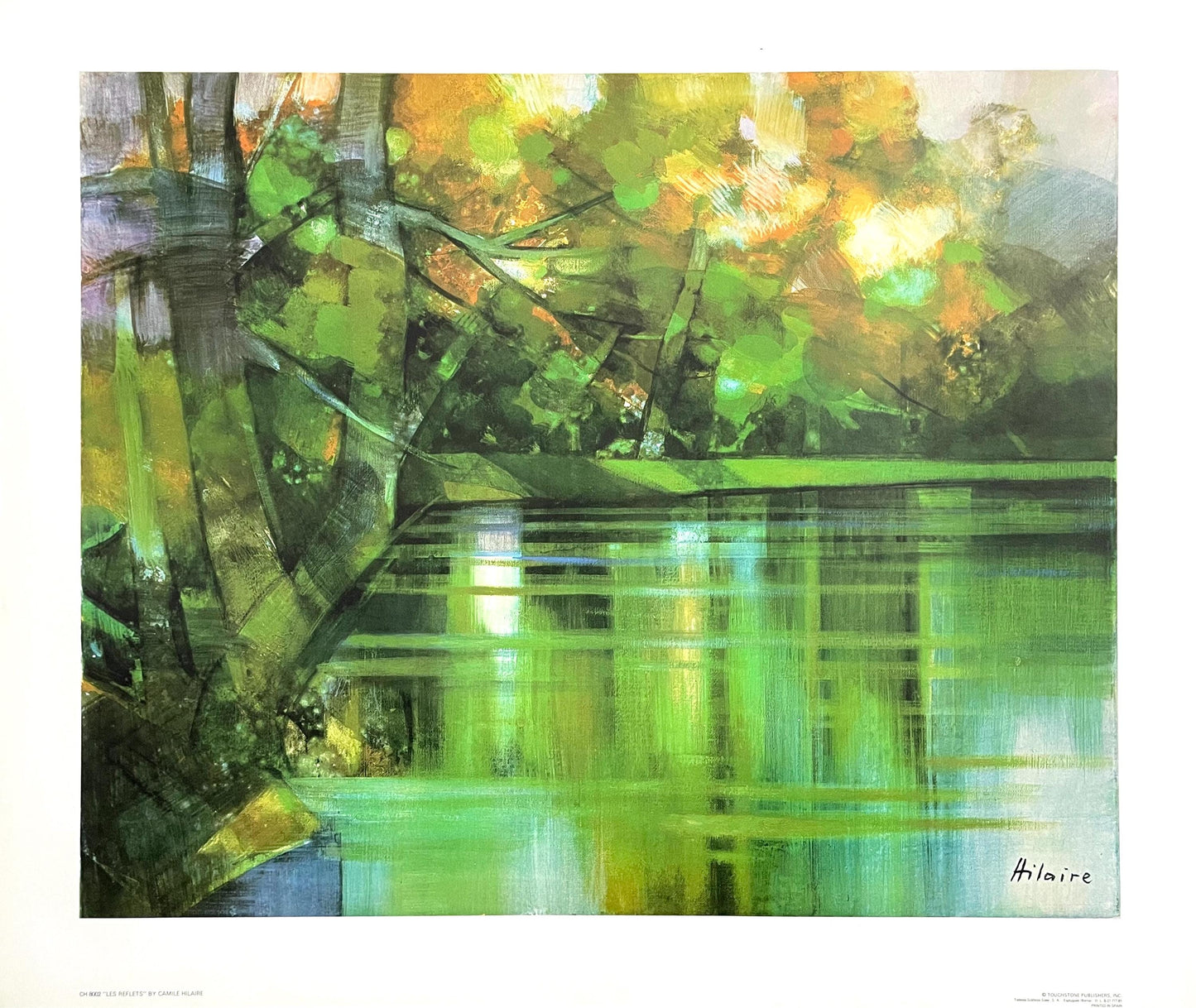 Camille Hilaire, Les Reflets, Original Edition Offset Lithograph
