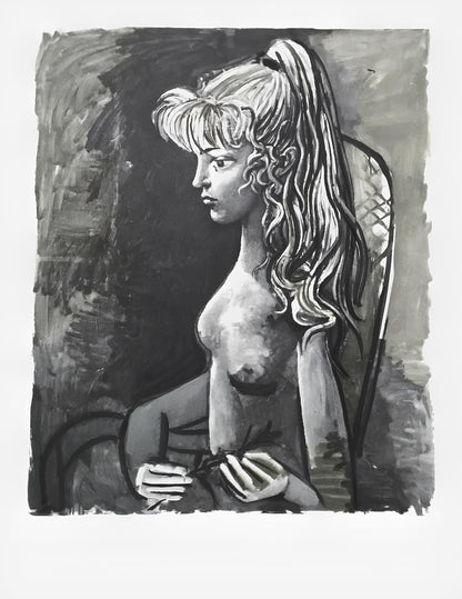 Pablo Picasso, Sylvette Au Fauteuil, Original Edition Lithograph