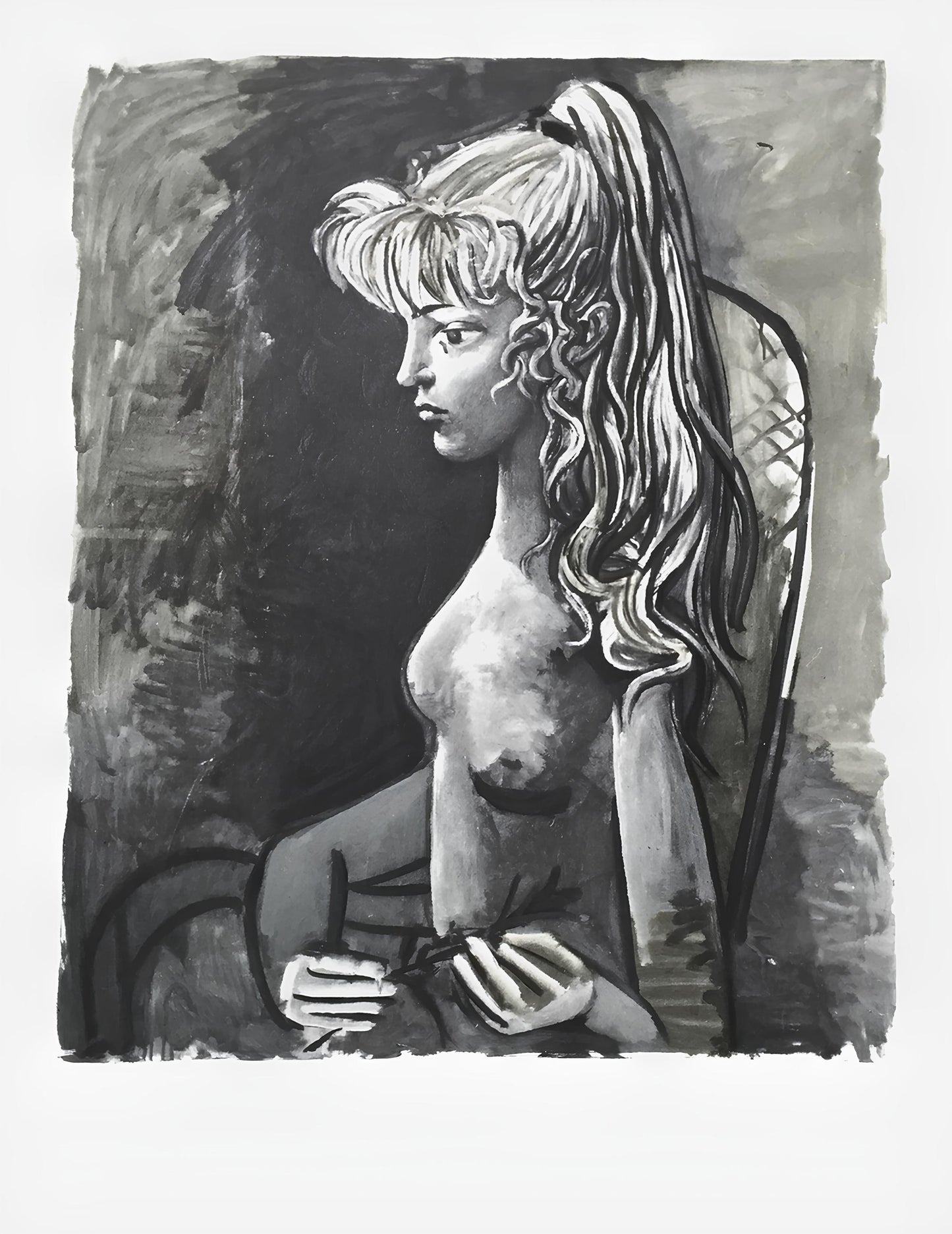 Pablo Picasso, Sylvette Au Fauteuil, Original Edition Lithograph