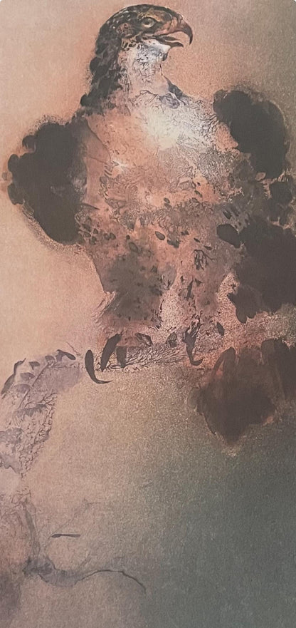 Kaiko Moti, Falcon, Original Edition Offset Lithograph