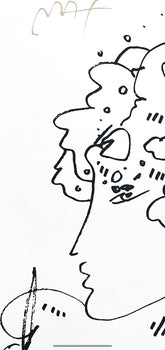 Peter Max, Lady Profile, Hand Signed, Monotype Silkscreen