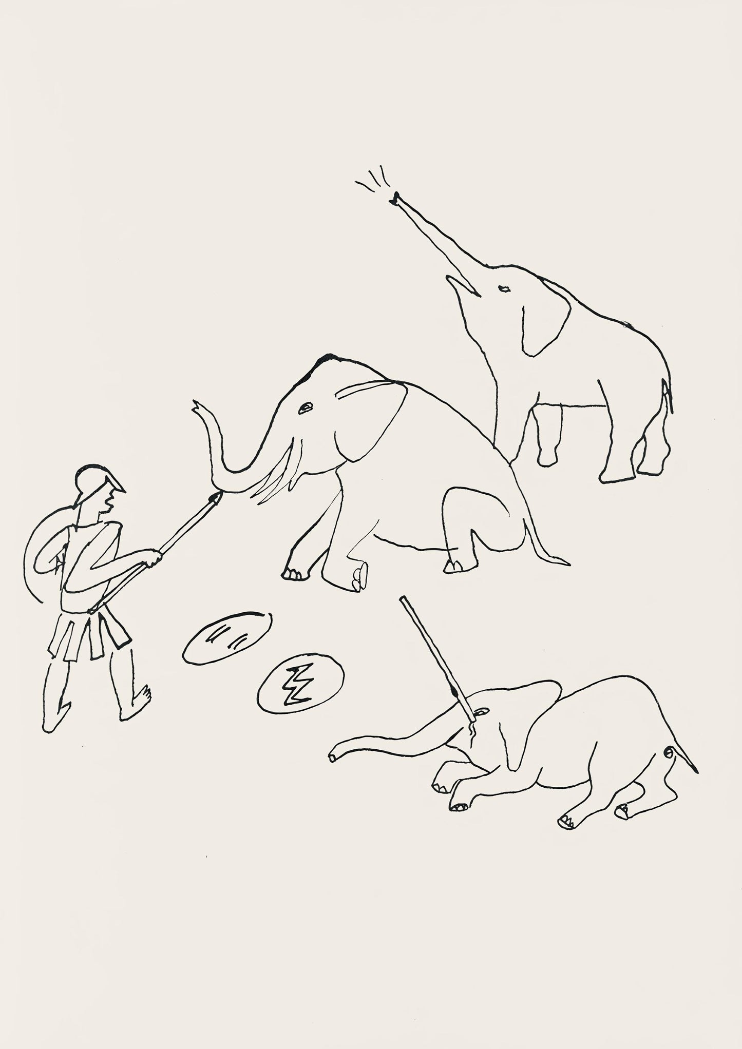 Alexander Calder, Composition, A Bestiary, Letterpress Print