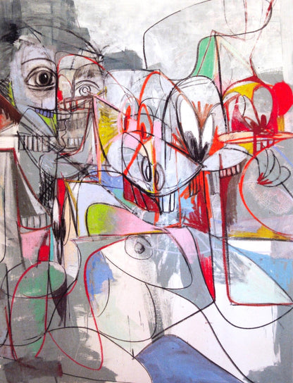 George Condo, Conversations, Drawing Paintings, Four Color Process Print