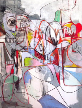 George Condo, Conversations, Drawing Paintings, Four Color Process Print