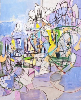 George Condo, Full Sweep, Drawing Paintings, Four Color Process Print