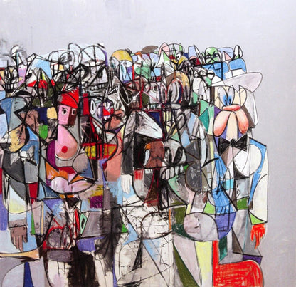 George Condo, Compression I, Drawing Paintings, Four Color Process Print