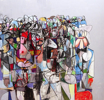 George Condo, Compression I, Drawing Paintings, Four Color Process Print