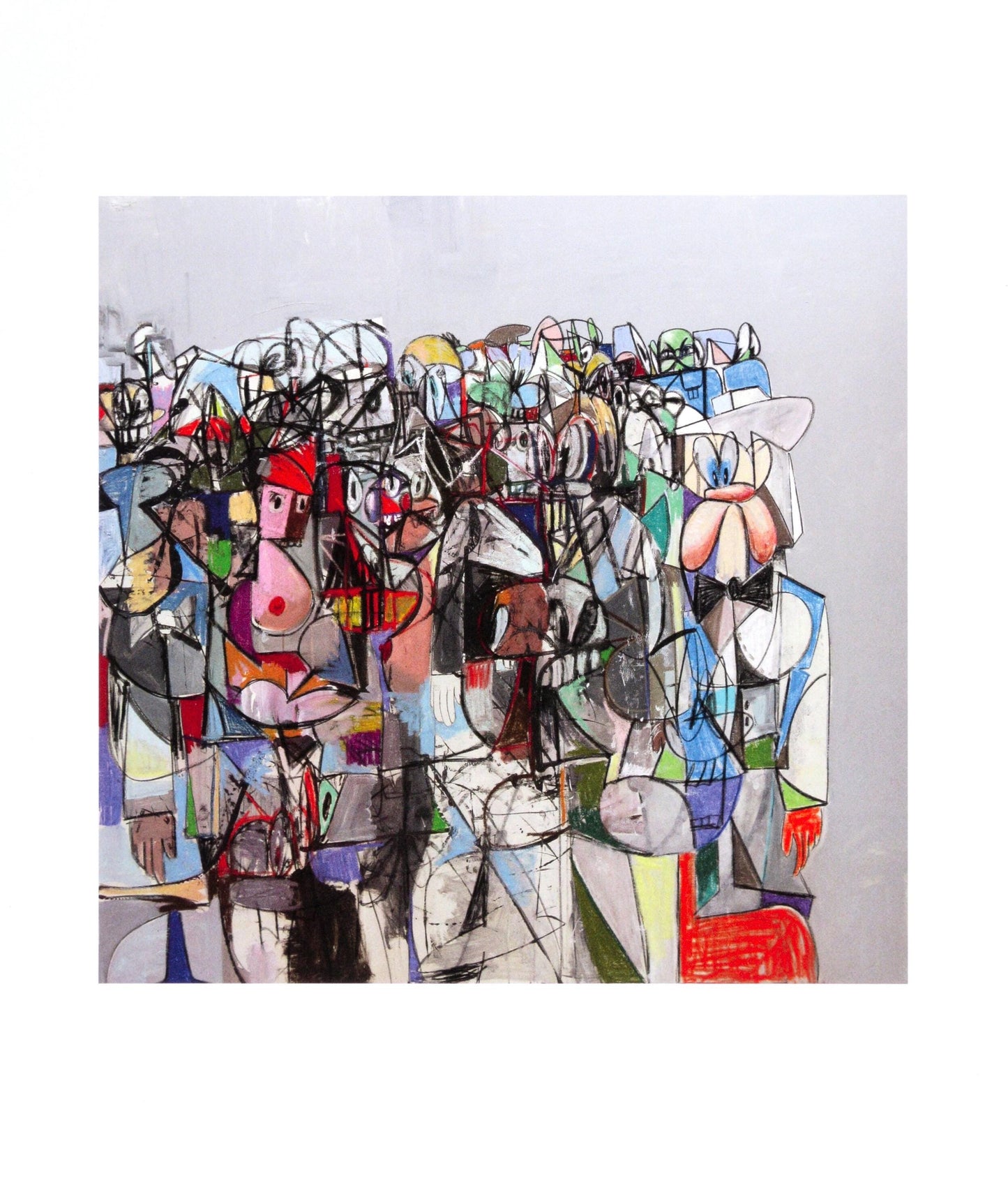 George Condo, Compression I, Drawing Paintings, Four Color Process Print