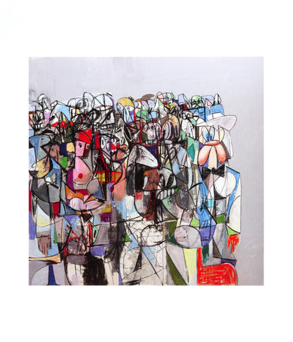 George Condo, Compression I, Drawing Paintings, Four Color Process Print