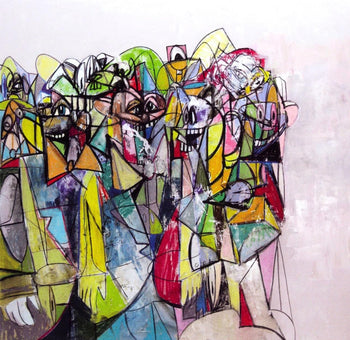 George Condo, Compression Ii, Drawing Paintings, Four Color Process Print