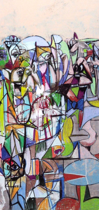 George Condo, Compression Iii, Drawing Paintings, Four Color Process Print