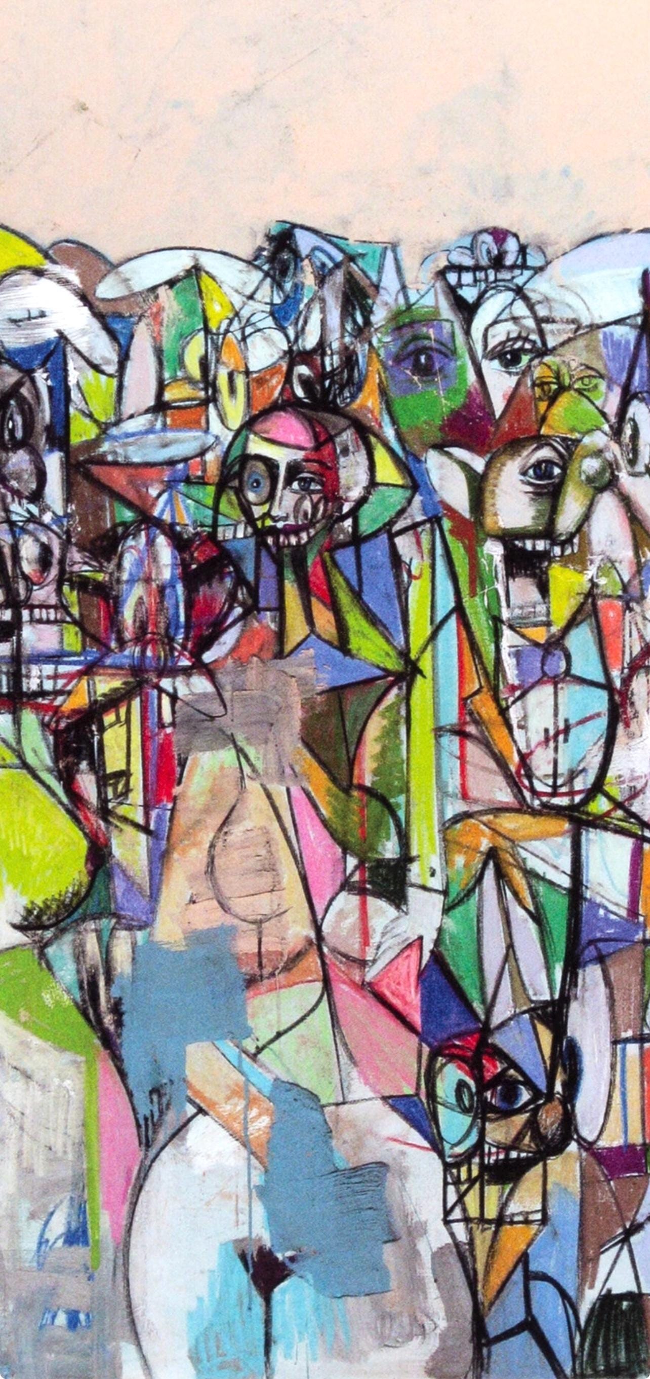 George Condo, Compression Iii, Drawing Paintings, Four Color Process Print