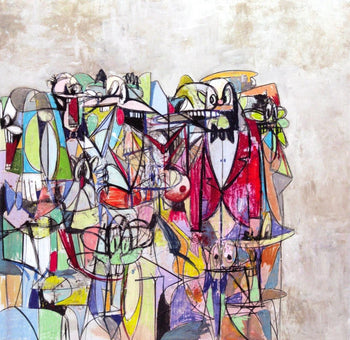 George Condo, Compression Iv, Drawing Paintings, Four Color Process Print