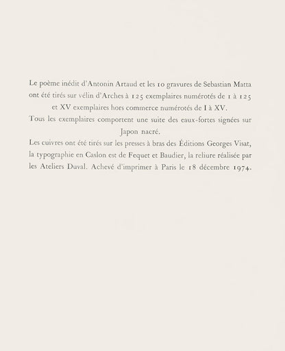 Roberto Matta, Composition (Sabatier 393), Centre Noeuds, Etching