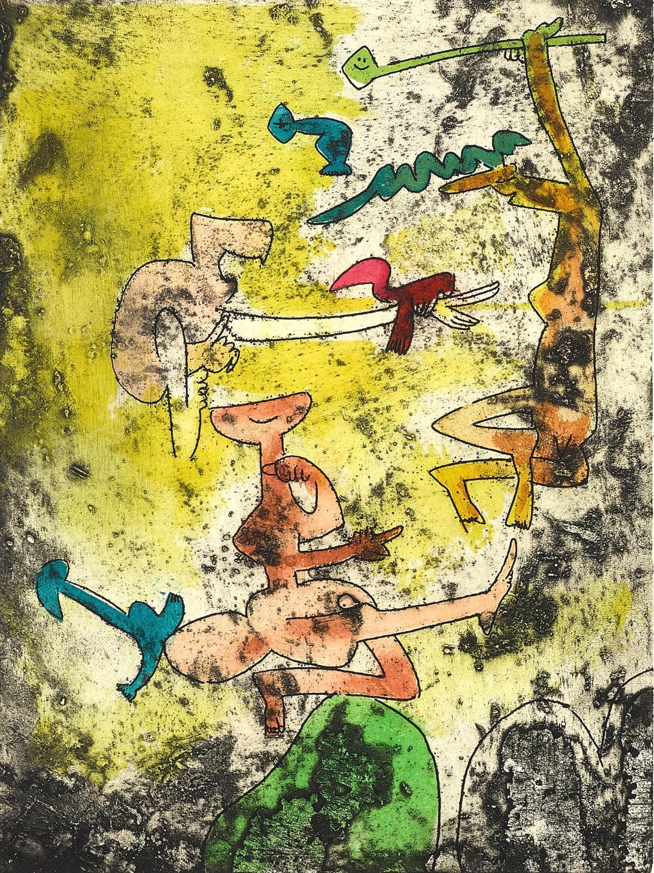 Roberto Matta, Composition (Sabatier 393), Centre Noeuds, Etching
