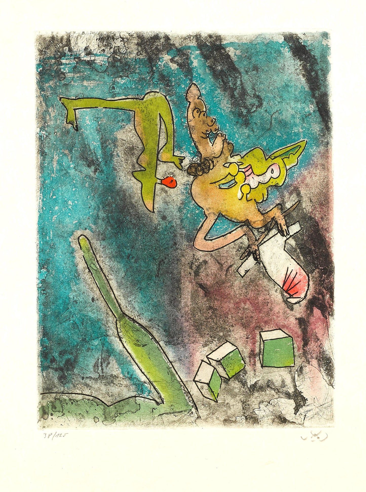 Roberto Matta, Composition (Sabatier 393), Centre Noeuds, Etching