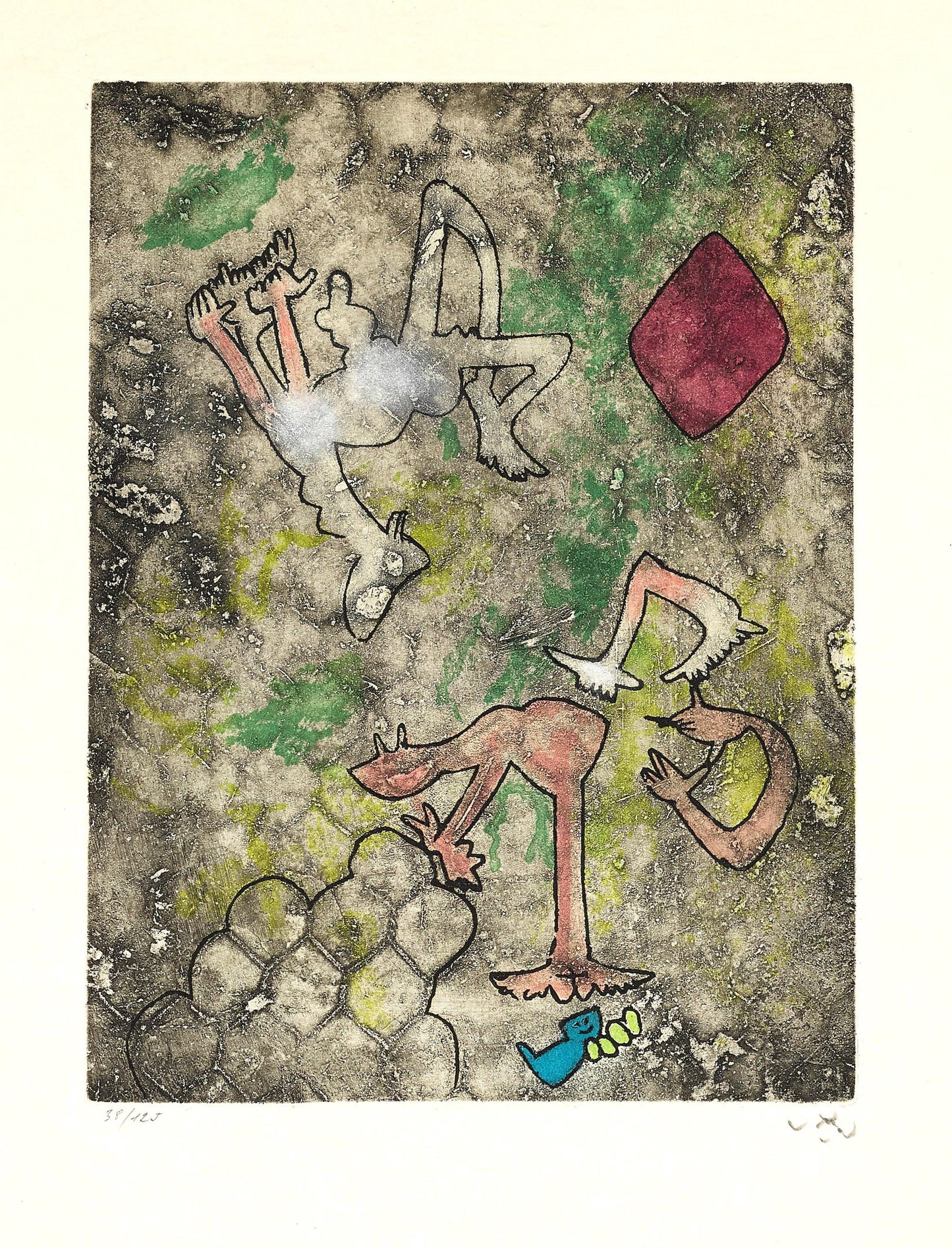 Roberto Matta, Composition (Sabatier 393), Centre Noeuds, Etching