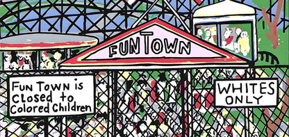 Faith Ringgold, For Whites Only, Letter From Birmingham City Jail, Silkscreen