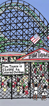 Faith Ringgold, For Whites Only, Letter From Birmingham City Jail, Silkscreen
