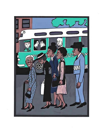 Faith Ringgold, Montgomery Bus Boycott, Letter From Birmingham City Jail, Silkscreen