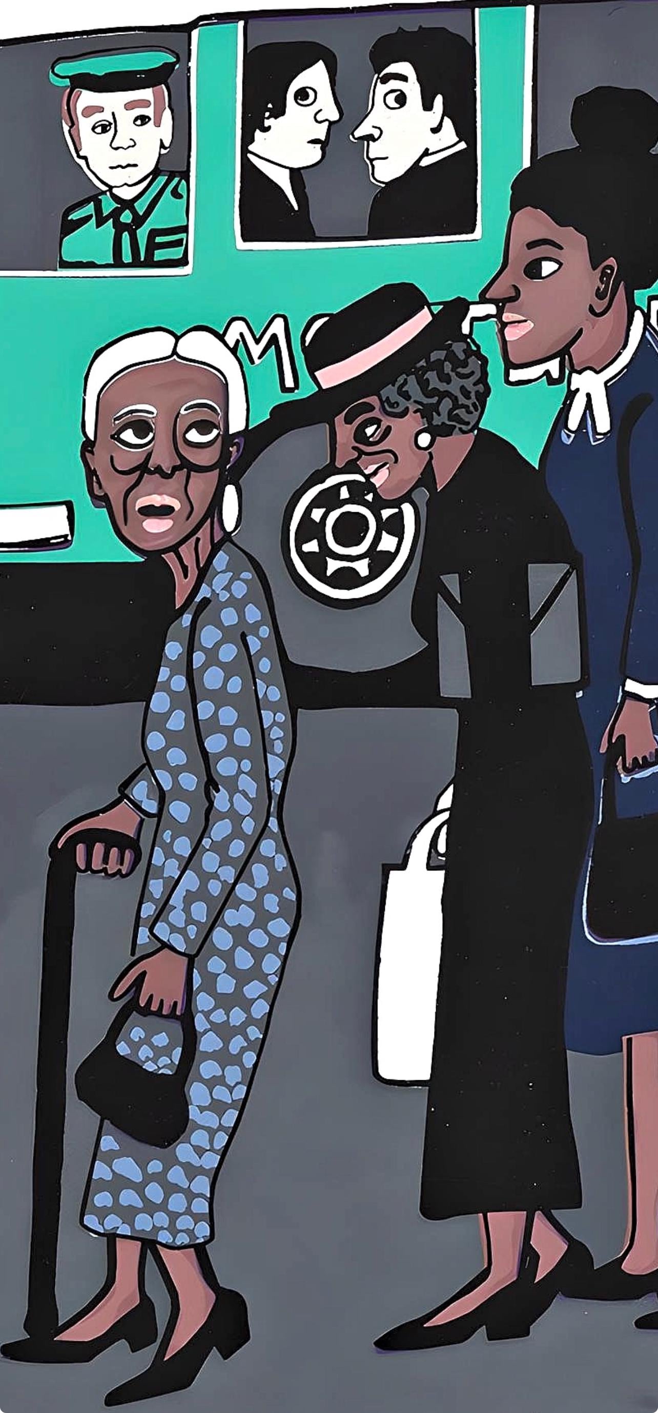 Faith Ringgold, Montgomery Bus Boycott, Letter From Birmingham City Jail, Silkscreen