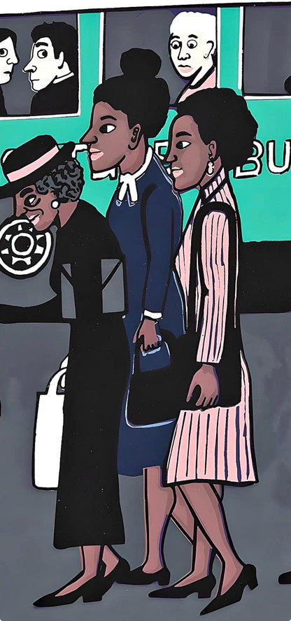 Faith Ringgold, Montgomery Bus Boycott, Letter From Birmingham City Jail, Silkscreen
