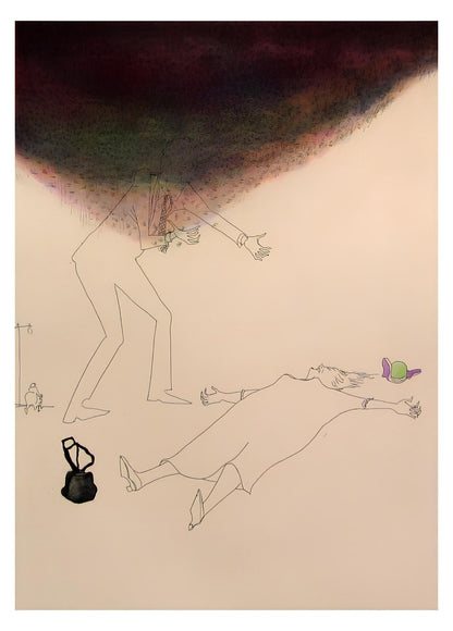 Benny Andrews, Composition, Everything That Rises Must Converge, Etching