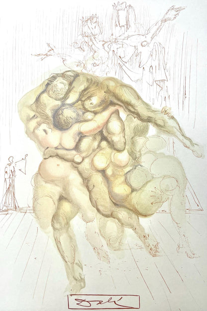 Salvador Dali, Hlle Viii (Field 189-200; Michler/Lpsinger 1039-1138), Die Gttliche Komdie, Signed,