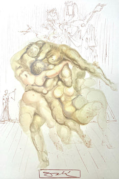 Salvador Dali, Hlle Viii (Field 189-200; Michler/Lpsinger 1039-1138), Die Gttliche Komdie, Signed,