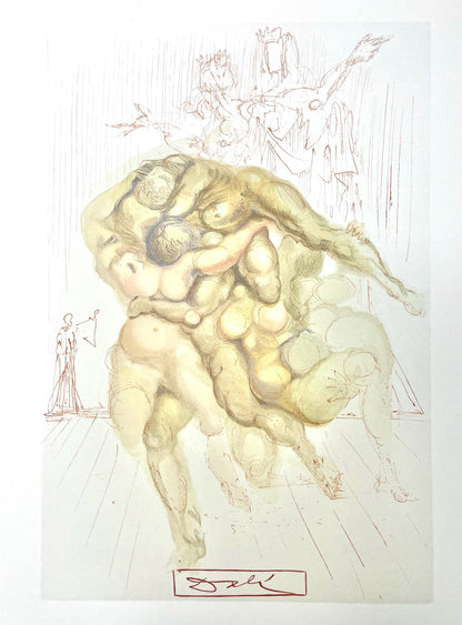 Salvador Dali, Hlle Viii (Field 189-200; Michler/Lpsinger 1039-1138), Die Gttliche Komdie, Signed,