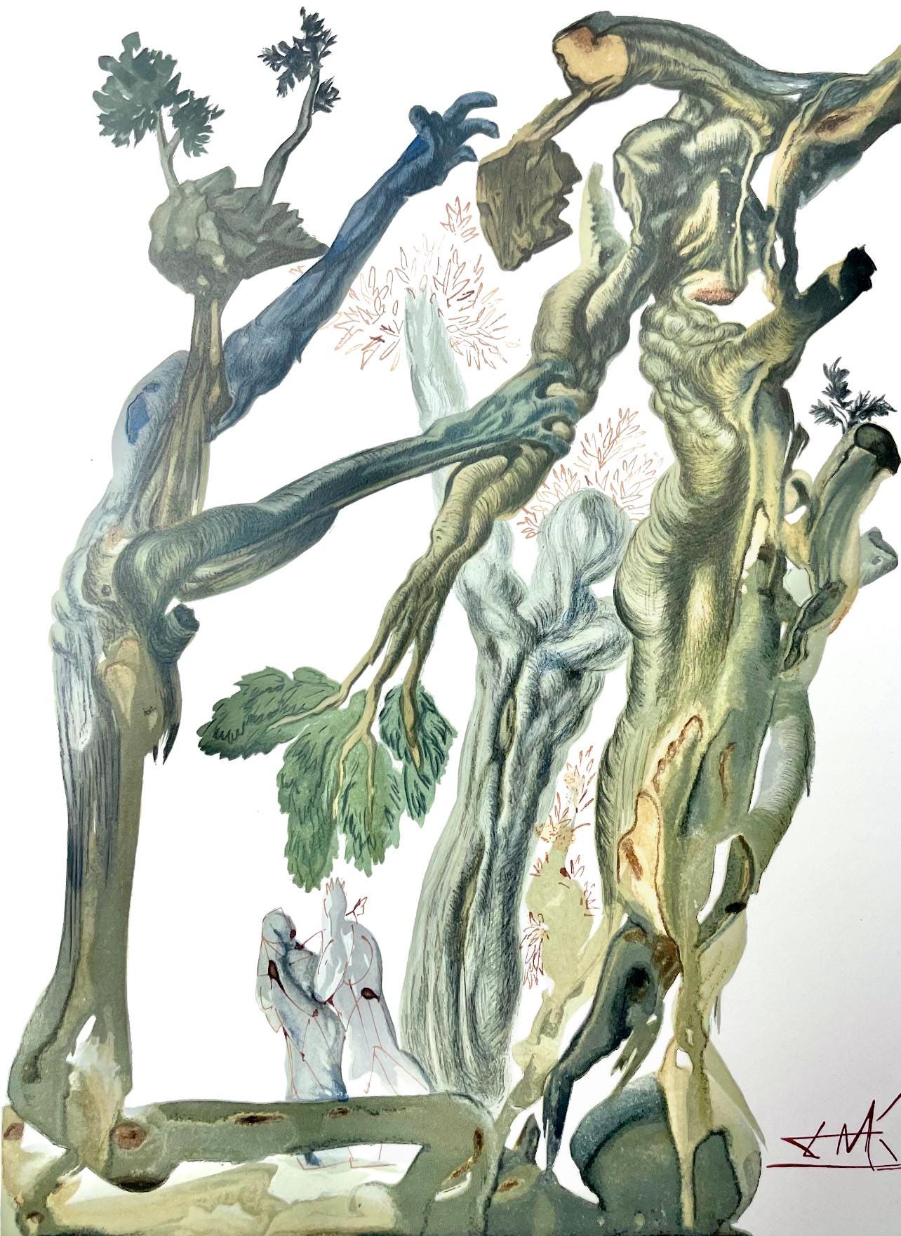 Salvador Dali, Hlle Xiii (Field 189-200; Michler/Lpsinger 1039-1138), Die Gttliche Komdie, Signed,