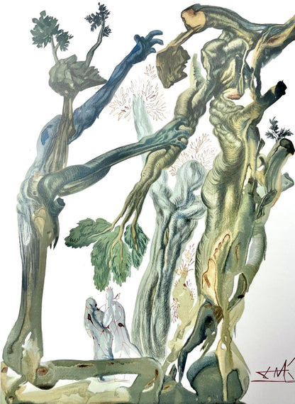 Salvador Dali, Hlle Xiii (Field 189-200; Michler/Lpsinger 1039-1138), Die Gttliche Komdie, Signed,