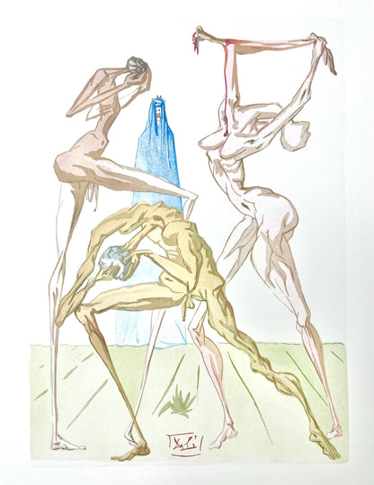 Salvador Dali, Hlle Xix (Field 189-200; Michler/Lpsinger 1039-1138), Die Gttliche Komdie, Signed,