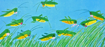 Walasse Ting ???, Lucky Grasshoppers, Lithograph