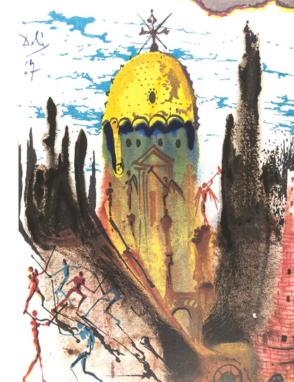 Salvador Dali, Composition (Michler/Lpsinger 1601), Romeo E Giulietta, Lithograph And Silkscreen