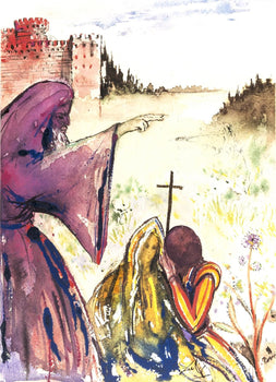 Salvador Dali, Composition (Michler/Lpsinger 1601), Romeo E Giulietta, Lithograph And Silkscreen
