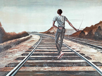 Ernie Barnes, Destination Unknown, Lithograph