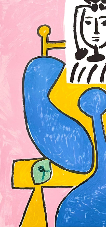 Pablo Picasso, Femme Assise La Robe Bleue, Marina Picasso Collection, Official Lithograph