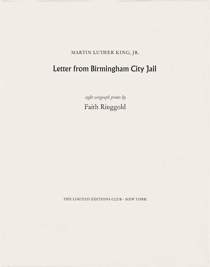 Faith Ringgold, Brown Versus Board Of Education, Letter From Birmingham City Jail, Silkscreen