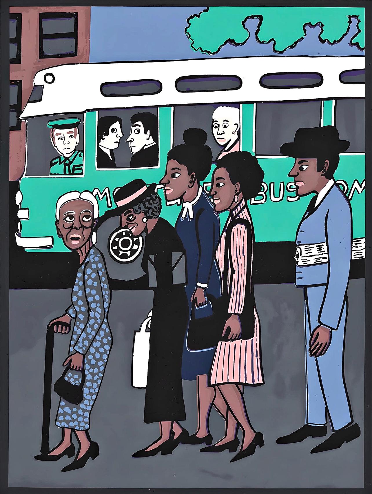 Faith Ringgold, Montgomery Bus Boycott, Letter From Birmingham City Jail, Silkscreen
