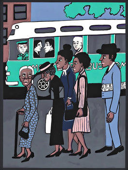 Faith Ringgold, Montgomery Bus Boycott, Letter From Birmingham City Jail, Silkscreen