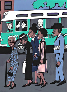 Faith Ringgold, Montgomery Bus Boycott, Letter From Birmingham City Jail, Silkscreen