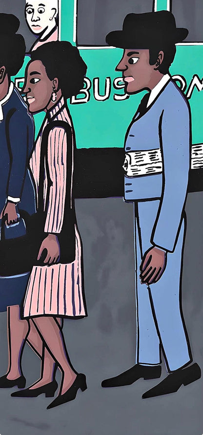 Faith Ringgold, Montgomery Bus Boycott, Letter From Birmingham City Jail, Silkscreen