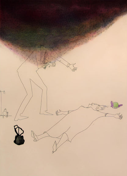 Benny Andrews, Composition, Everything That Rises Must Converge, Etching