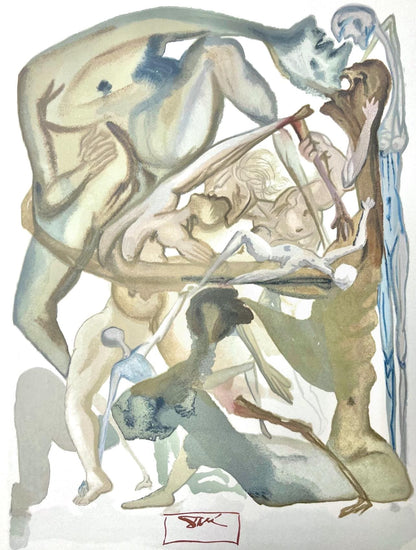 Salvador Dali, Hlle Xi (Field 189-200; Michler/Lpsinger 1039-1138), Die Gttliche Komdie, Signed,