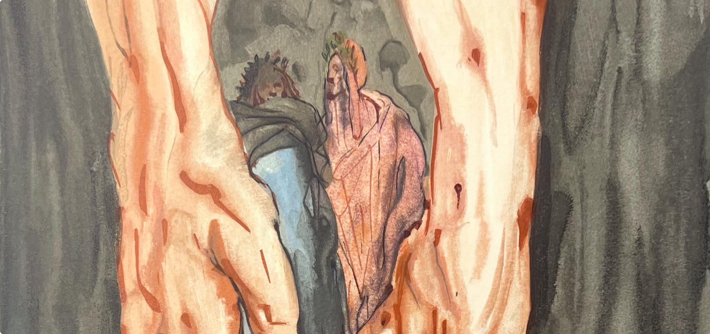 Salvador Dali, Hlle Xvi (Field 189-200; Michler/Lpsinger 1039-1138), Die Gttliche Komdie, Signed,