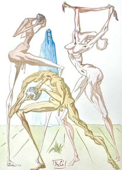 Salvador Dali, Hlle Xix (Field 189-200; Michler/Lpsinger 1039-1138), Die Gttliche Komdie, Signed,