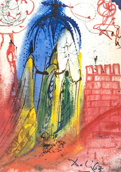Salvador Dali, Composition (Michler/Lpsinger 1601), Romeo E Giulietta, Lithograph And Silkscreen